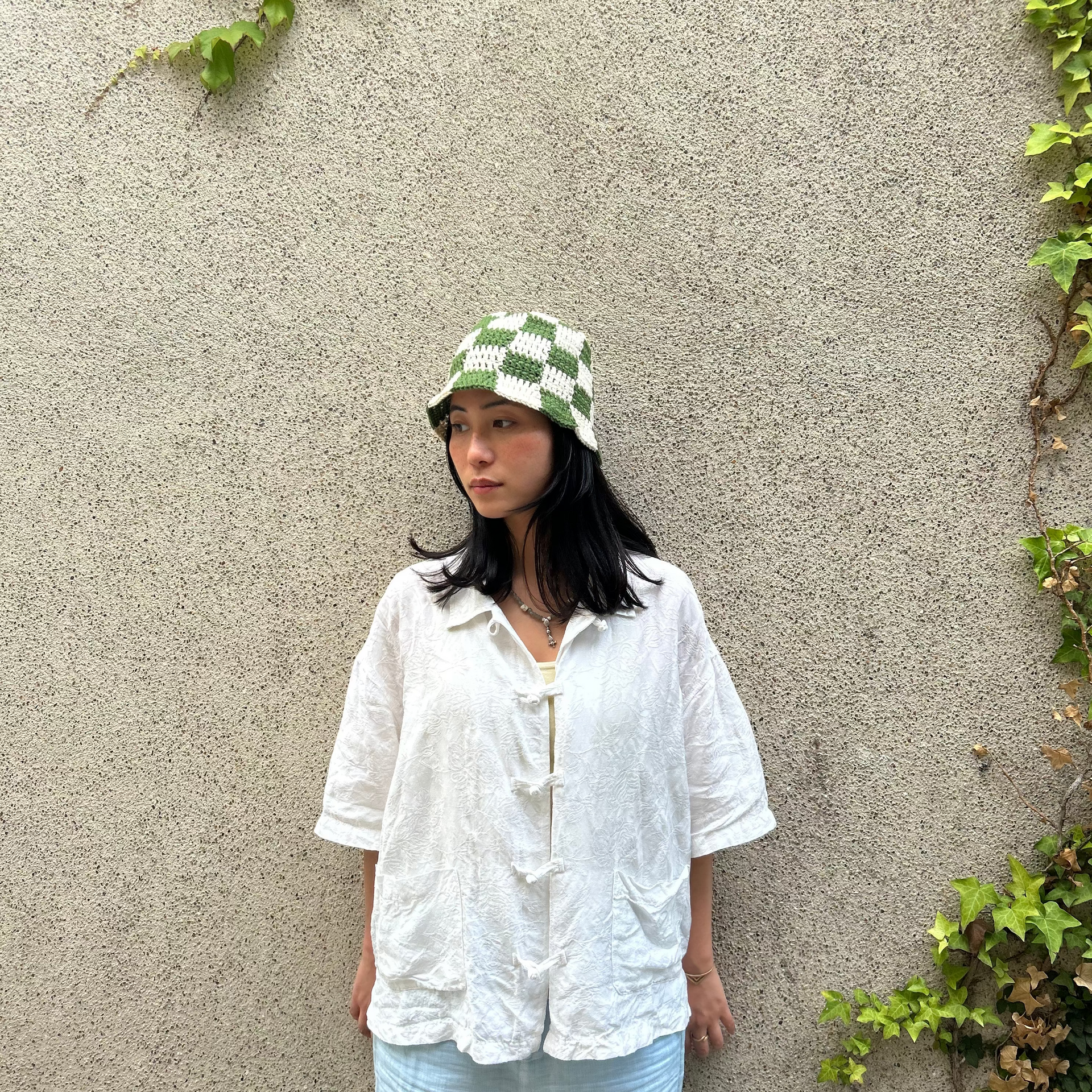 Checkerboard Crochet Bucket Hat – Shiki Studios