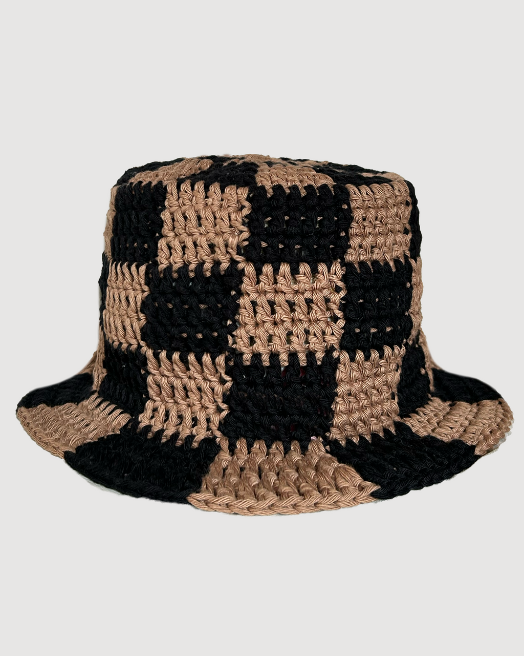 Checkerboard Crochet Bucket Hat