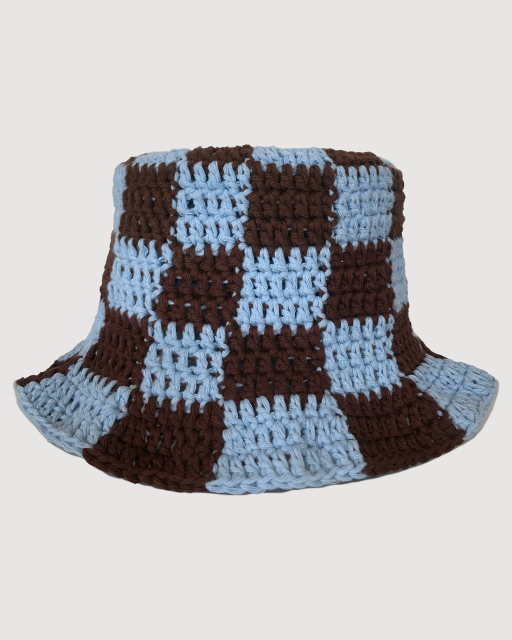 Checkerboard Crochet Bucket Hat