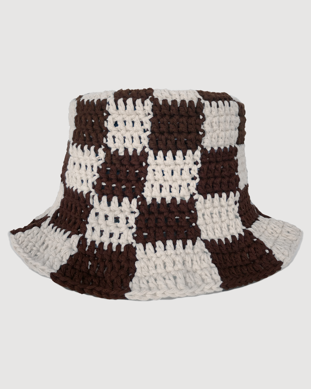 Checkerboard Crochet Bucket Hat