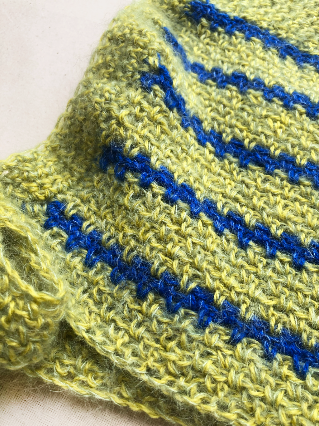 Mohair Crochet Bonnet