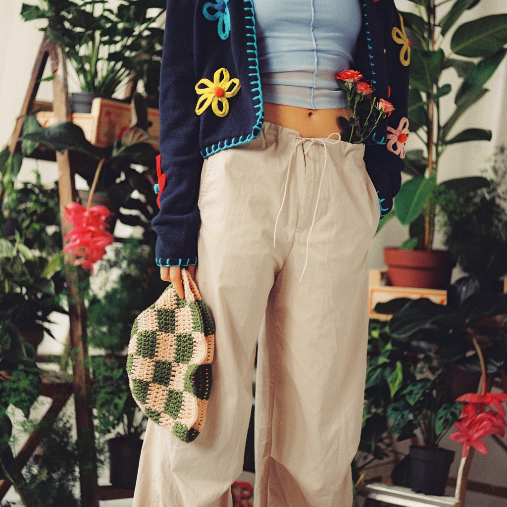 Checkerboard Crochet Bucket Hat