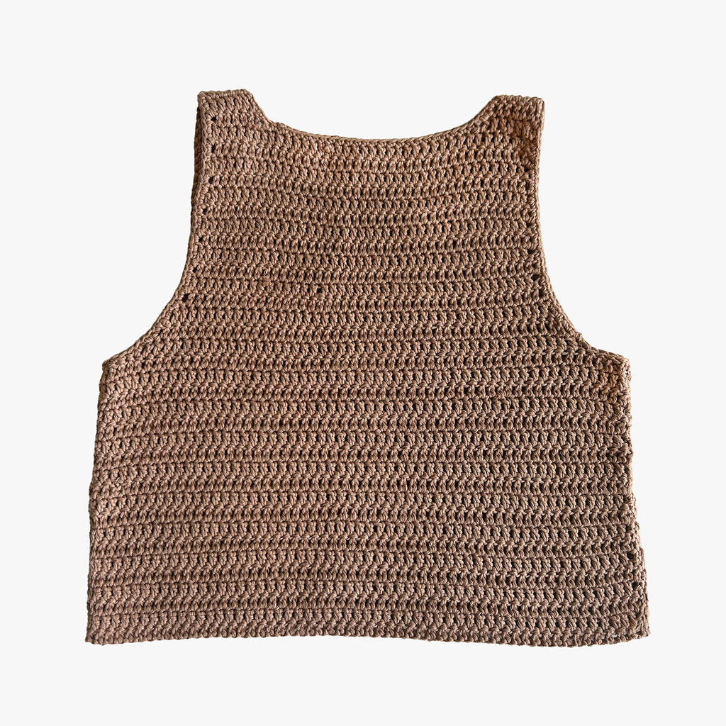 Shell Button Crochet Top